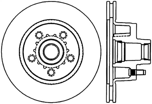 StopTech - StopTech Sport Slotted Cryo Brake Rotor Front and Rear Left 126.63010CSL