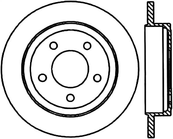 Stoptech - StopTech Sport Slotted Cryo Brake Rotor Rear Left 126.63035CSL