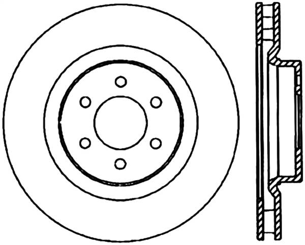 Stoptech - StopTech Power Slot 92-02 Dodge Viper Front Right Cryo Slotted Rotor - 126.63036CSR