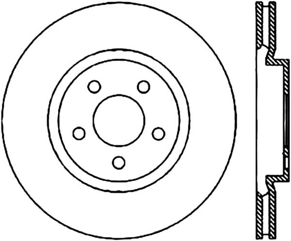 Stoptech - StopTech Power Slot 05 Chrysler 300C 5.7L V8 w/ Vented Rear Disc Front Right Cryo Slotted Rotor - 126.63061CSR