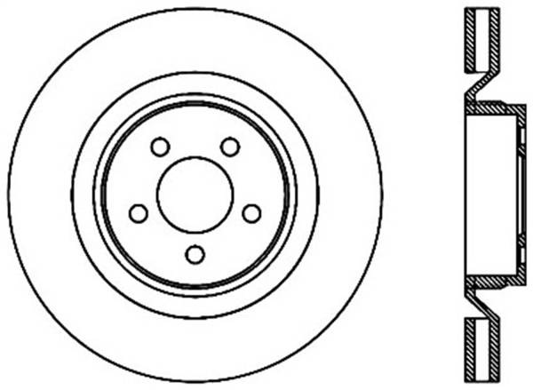 Stoptech - StopTech Power Slot 06-07 Chrysler SRT-8 Front Left Cryo Slotted Rotor - 126.63063CSL