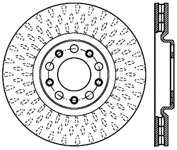 StopTech - StopTech Sport Slotted Cryo Brake Rotor; Front Left