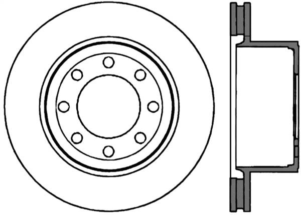 Stoptech - StopTech Power Slot 05-11 Ford F250/F350 PU 2WD/4WD Rear Left Slotted CRYO-STOP Rotor - 126.65113CSL