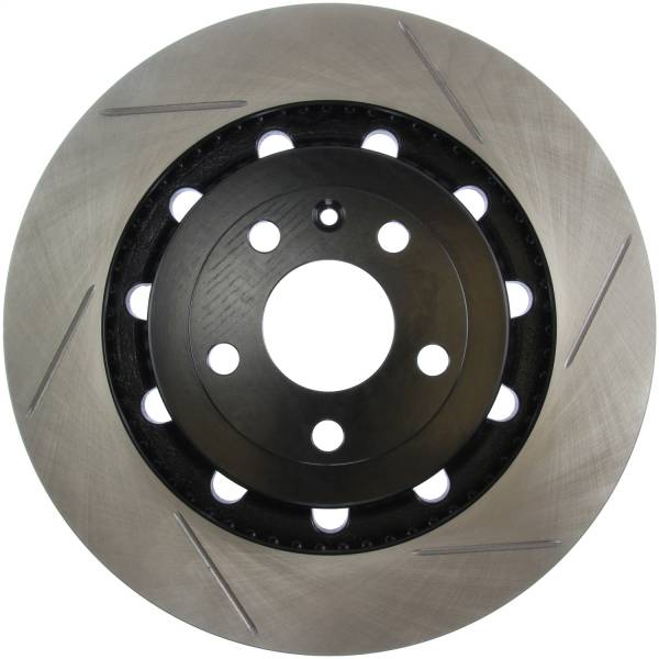 Stoptech - StopTech 17 Ford Flex/ 17 Ford Explorer w/ Heavy Duty Brakes Front Left Slotted Rotor - 126.65136SL