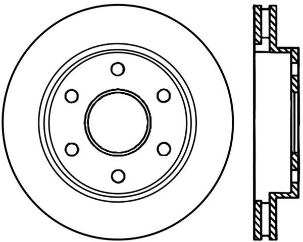 Stoptech - StopTech 02-06 Cadillac Escalade / Chevrolet Avalanche 1500 Front Left Slotted Cryo Rotor - 126.66040CSL