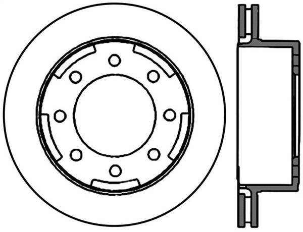 Stoptech - StopTech Power Slot 03-06/08-09 Chevy Avalanche 2500 / 00-09 Yukon Rear Left Slotted Cryo Rotor - 126.66044CSL