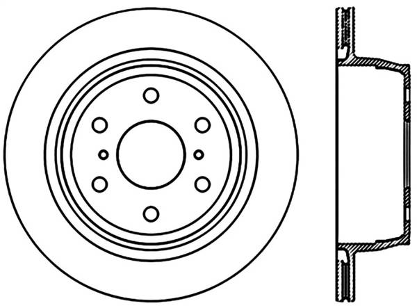 Stoptech - StopTech Power Slot 07-09 Cadillac Escalade / 07-09 Chevy Avalanche Rear Left Slotted CRYO Rotor - 126.66065CSL