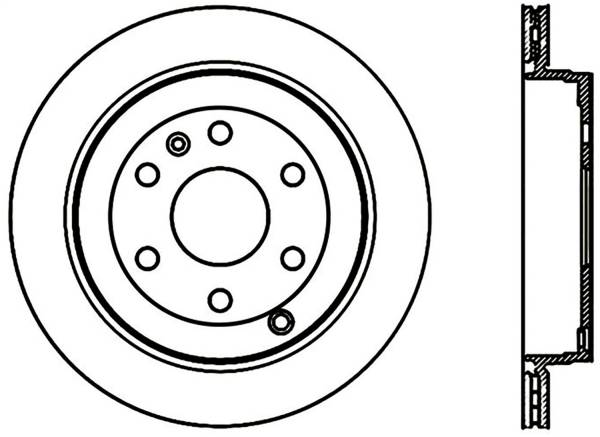 Stoptech - StopTech Sport Slotted Cryo Brake Rotor Rear Right 126.66070CSR