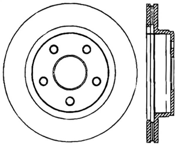 Stoptech - StopTech Power Slot 04-09 Dodge Durango / 02-05 Ram 1500 Front Left Slotted Cryo Rotor - 126.67053CSL