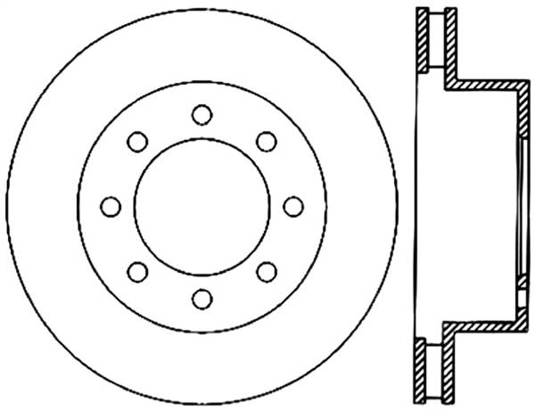 Stoptech - StopTech Power Slot 06-08 Dodge Ram 1500 / 03-08 Ram 2500/3500 All Front Left Slotted CRYO Rotor - 126.67061CSL