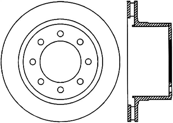 Stoptech - StopTech Power Slot 06-08 Dodge Ram 1500 / 03-08 Ram 2500/3500 All Rear Left Slotted CRYO Rotor - 126.67062CSL