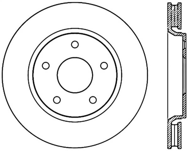 StopTech - StopTech Sport Slotted Cryo Brake Rotor; Front Left