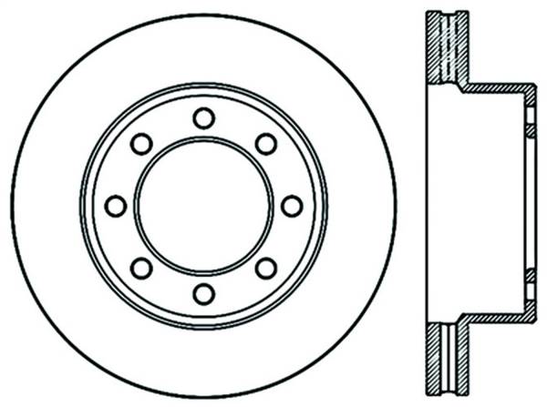 Stoptech - StopTech 09-12 Dodge Ram 2500 PU 2WD/4WD / 09-12 Ram 3500 PU 4WD Slotted Left Front CRYO Brake Roto - 126.67072CSL