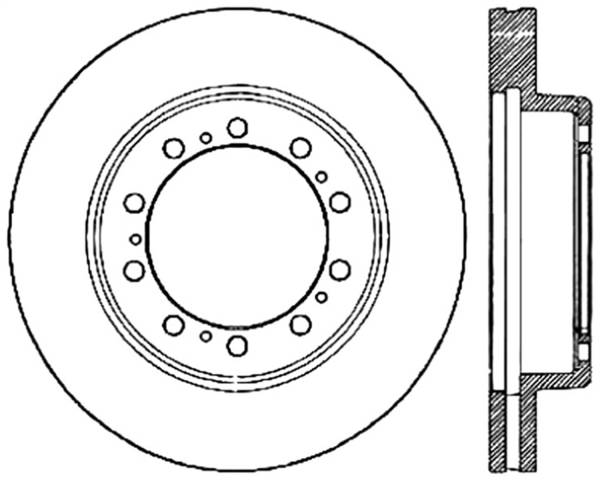 StopTech - StopTech Sport Slotted Brake Rotor Front and Rear Left 126.80001SL