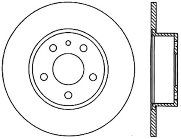 StopTech - StopTech Sport Drilled/Slotted Brake Rotor; Rear Left