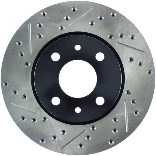 StopTech - StopTech Sport Drilled/Slotted Brake Rotor; Front Right