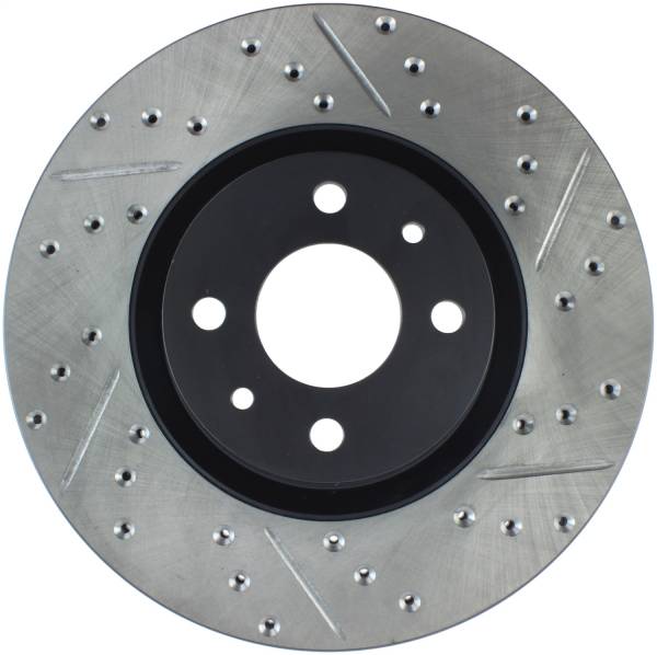 StopTech - StopTech Sport Drilled/Slotted Brake Rotor; Front Left