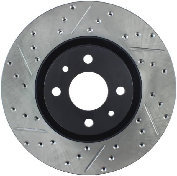 StopTech - StopTech Sport Drilled/Slotted Brake Rotor; Front Right