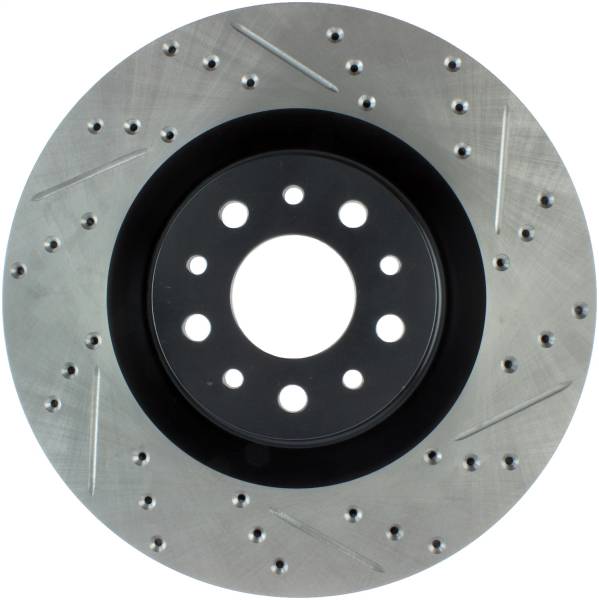 StopTech - StopTech Sport Drilled/Slotted Brake Rotor; Front Left