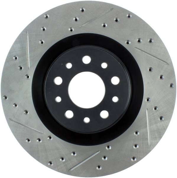 StopTech - StopTech Sport Drilled/Slotted Brake Rotor; Front Right