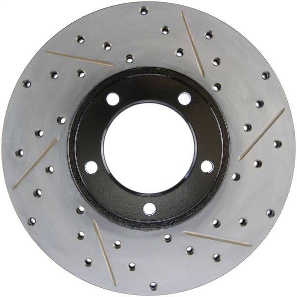 StopTech - StopTech Sport Drilled/Slotted Brake Rotor; Front Left