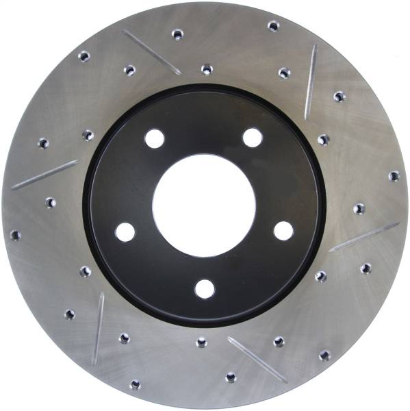 StopTech - StopTech Sport Drilled/Slotted Brake Rotor; Front Left