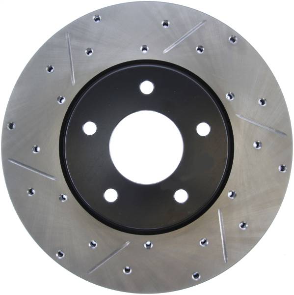 StopTech - StopTech Sport Drilled/Slotted Brake Rotor; Front Right