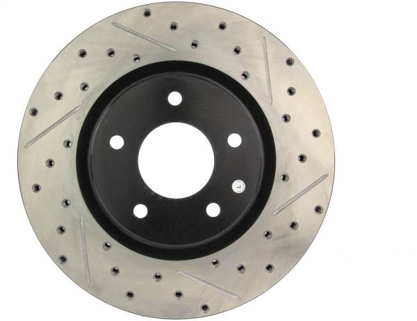 StopTech - StopTech Sport Drilled/Slotted Brake Rotor; Front Left