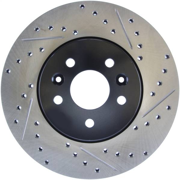 StopTech - StopTech Sport Drilled/Slotted Brake Rotor; Front Left