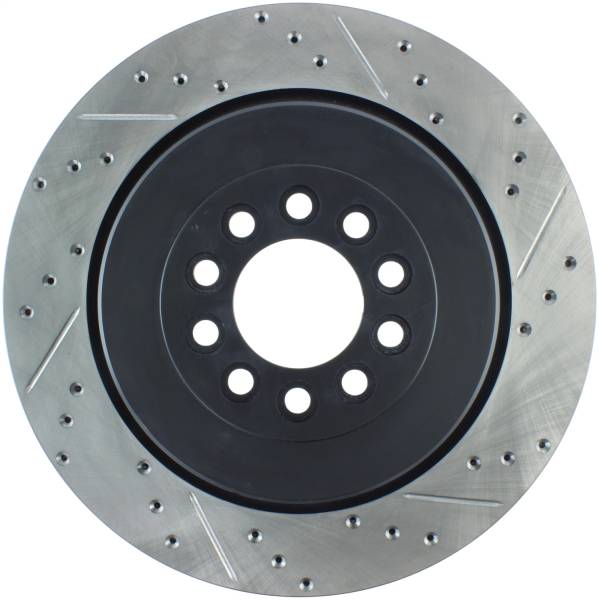 StopTech - StopTech Sport Drilled/Slotted Brake Rotor; Front Right