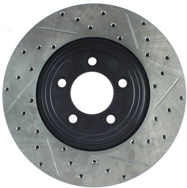 StopTech - StopTech Sport Drilled/Slotted Brake Rotor; Front Left