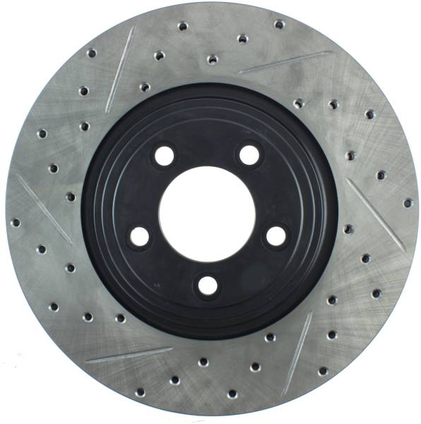 StopTech - StopTech Sport Drilled/Slotted Brake Rotor; Front Right