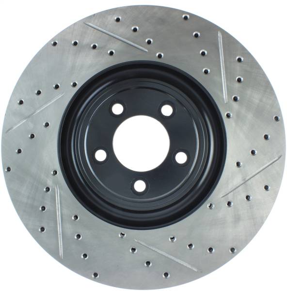 StopTech - StopTech Sport Drilled/Slotted Brake Rotor; Front Left