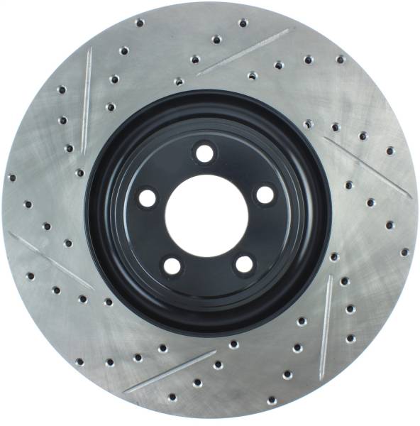 StopTech - StopTech Sport Drilled/Slotted Brake Rotor; Front Right