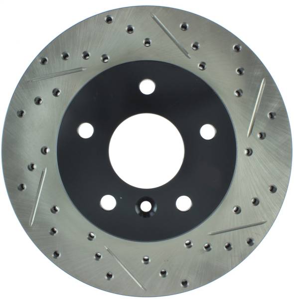 StopTech - StopTech Sport Drilled/Slotted Brake Rotor; Front Left