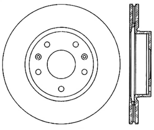 StopTech - StopTech Sport Drilled/Slotted Brake Rotor; Front Left