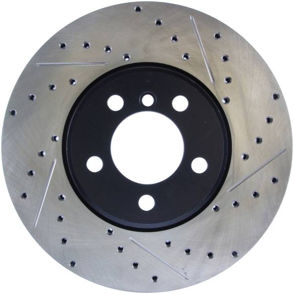 StopTech - StopTech Sport Drilled/Slotted Brake Rotor; Front Left