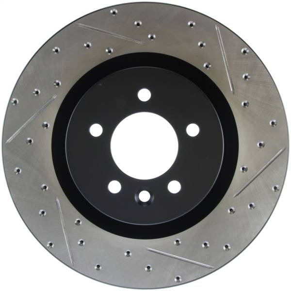 StopTech - StopTech Sport Drilled/Slotted Brake Rotor; Front Left