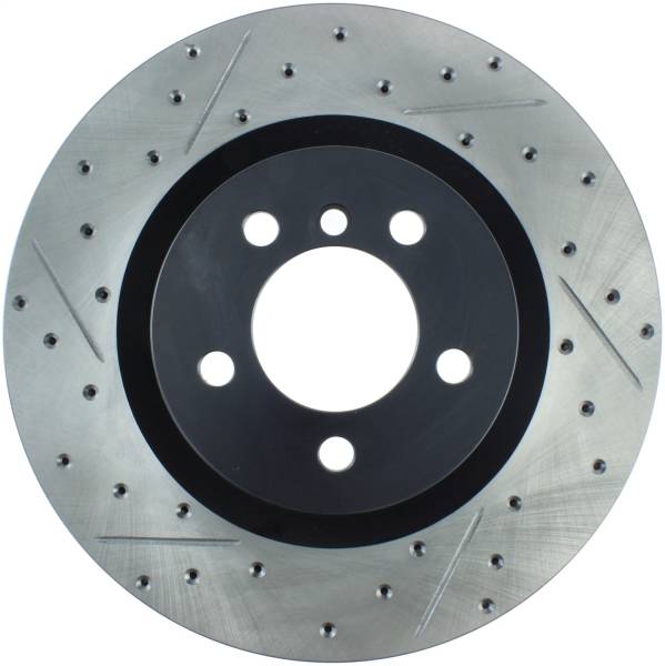 StopTech - StopTech Sport Drilled/Slotted Brake Rotor; Front Right