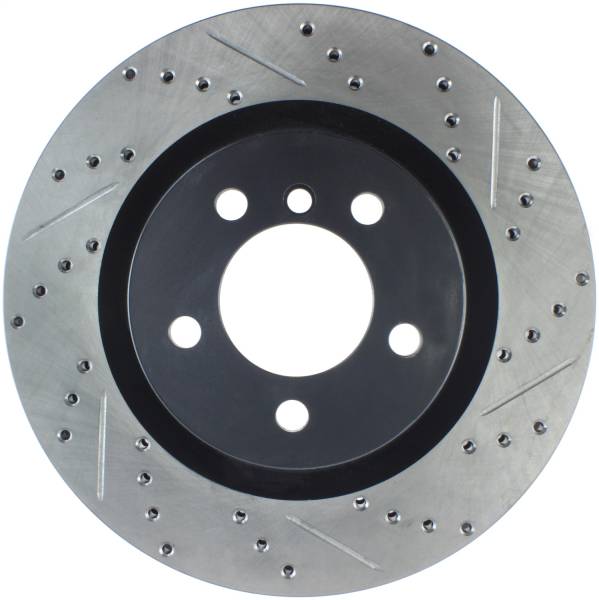 StopTech - StopTech Sport Drilled/Slotted Brake Rotor; Front Left