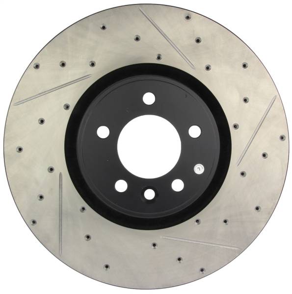 StopTech - StopTech Sport Drilled/Slotted Brake Rotor; Front Left