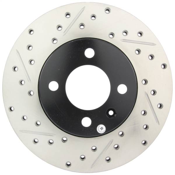 StopTech - StopTech Sport Drilled/Slotted Brake Rotor; Front Right