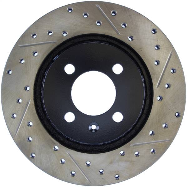 StopTech - StopTech Sport Drilled/Slotted Brake Rotor; Front Left