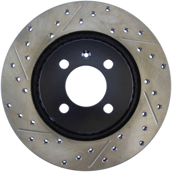 StopTech - StopTech Sport Drilled/Slotted Brake Rotor; Front Right