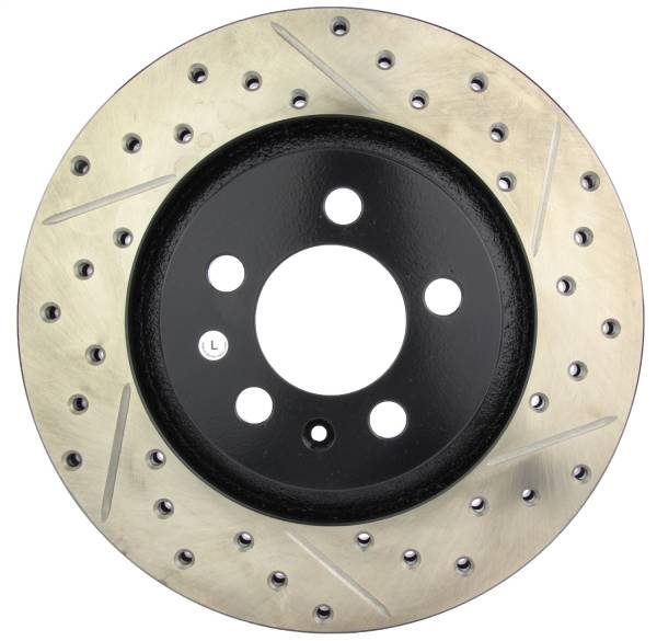 StopTech - StopTech Sport Drilled/Slotted Brake Rotor; Front Left