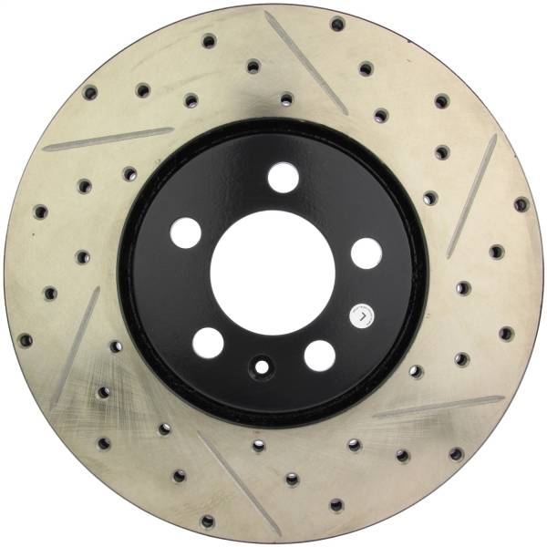 StopTech - StopTech Sport Drilled/Slotted Brake Rotor; Front Left