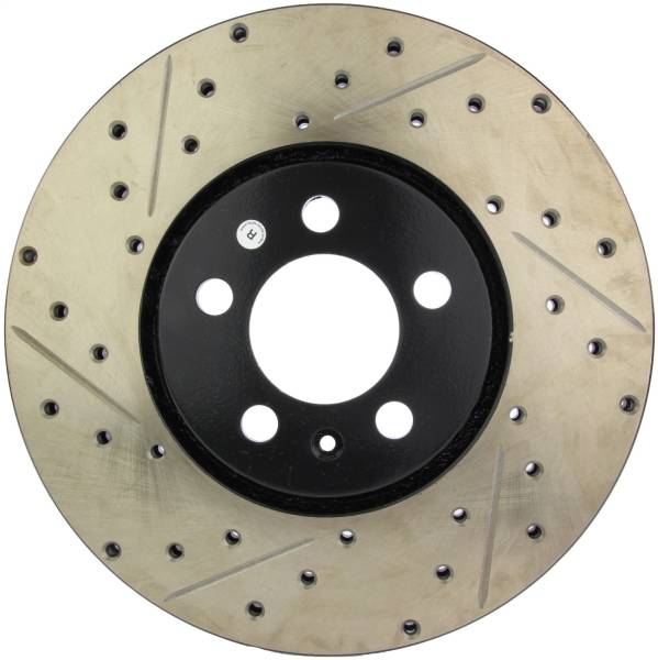 StopTech - StopTech Sport Drilled/Slotted Brake Rotor; Front Right