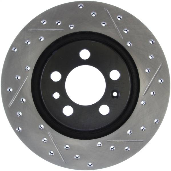 StopTech - StopTech Sport Drilled/Slotted Brake Rotor; Front Left