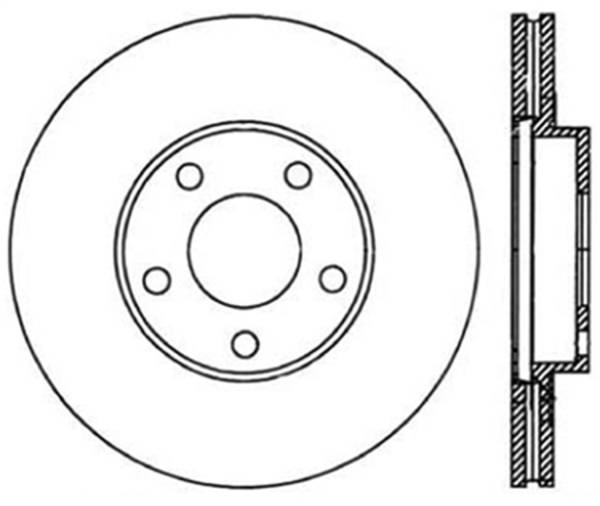 Stoptech - StopTech Sport Drilled/Slotted Brake Rotor; Front Left