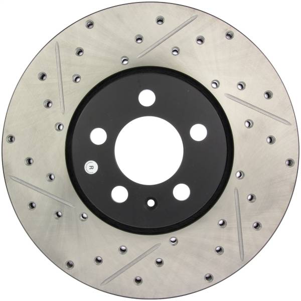 StopTech - StopTech Sport Drilled/Slotted Brake Rotor; Front Right